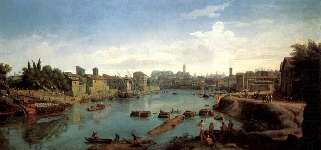 WITTEL, Caspar Andriaans van Rome, the Tiber near the Porto di Ripa Grande china oil painting image